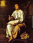 Diego Rodriguez De Silva Velazquez Famous Paintings - Saint John at Patmos